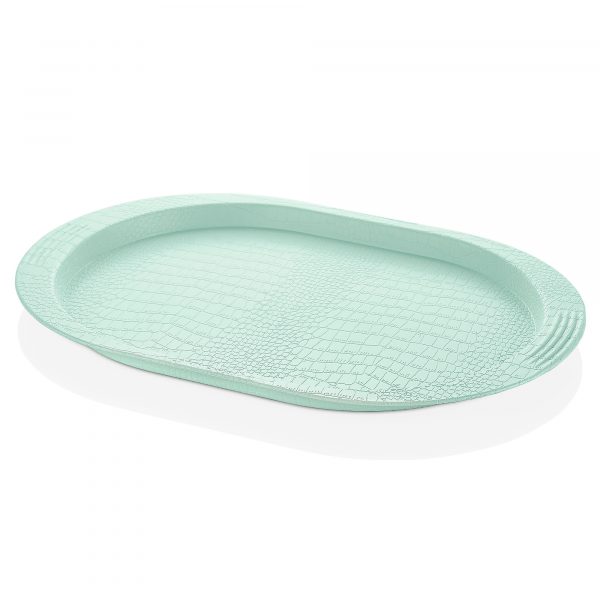 Leather Design Tray Oval