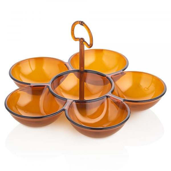 Colors Snack Bowl – 5 Sections with Handle