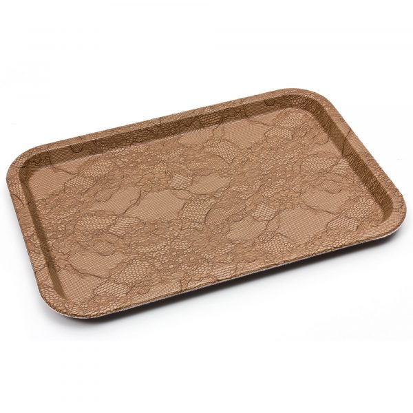 Leather Covered Non Slip Coffee Tray